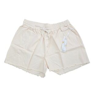 Given Kale NWT Blush Utility Cargo Drawstring Shorts Plus Size 2X‎ Frayed Hem